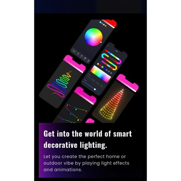 Smart C9 LED RGB String Lights by Hello Fairy - Color Changing Music Sync App - Picture 16 of 16